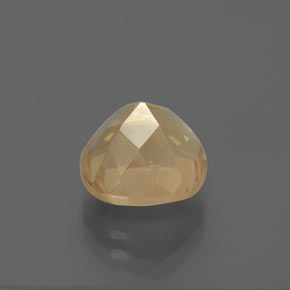 Andesina Labradorite Miele arancione naturale da 3.93 ct, Taglio a cuscino, Trasparente