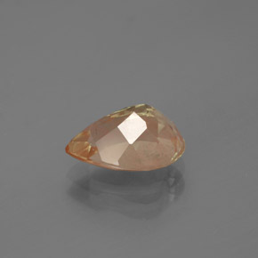 Andesina labradorite naturale arancione da 2,09 ct, taglio a pera, trasparente