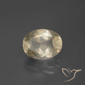 Andesina Labradorite Color crema naturale da 2.51 ct, Ovale, Trasparente