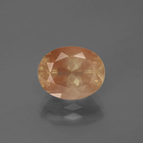 Andesina labradorite naturale arancione da 2,68 ct, taglio ovale, trasparente