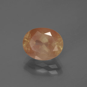 Andesina labradorite naturale arancione da 2,68 ct, taglio ovale, trasparente