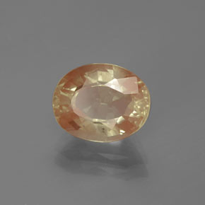 Andesina Labradorite Arancione-Oro naturale da 2.98 ct, Taglio ovale, Trasparente