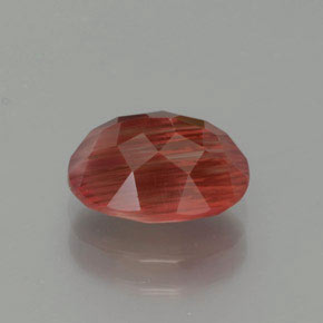 Andesina labradorite naturale rosso da 1,81 ct, taglio ovale, traslucido