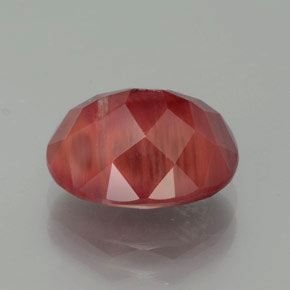 Andesina labradorite naturale rosso da 3,37 ct, taglio ovale, traslucido