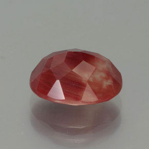 Andesina labradorite naturale rosso da 2,78 ct, taglio ovale, traslucido