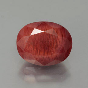 Andesina Labradorite Miele rosso naturale da 2.73 ct, Taglio ovale, Traslucido