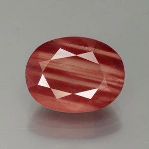 Andesina labradorite naturale rosso da 4,09 ct, trasparente, trasparente/traslucido