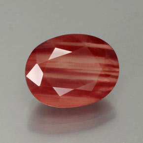 Andesina labradorite naturale rosso da 4,09 ct, trasparente, trasparente/traslucido