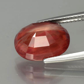 Andesina labradorite naturale rosso da 4,09 ct, trasparente, trasparente/traslucido
