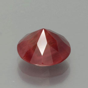 Andesina Labradorite Miele rosso naturale da 2.53 ct, Taglio rotondo, Traslucido