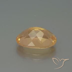 Andesina Labradorite Dorato pesca chiaro naturale da 3.82 ct, Ovale, Trasparente