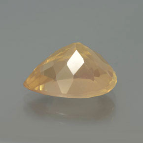 Andesina Labradorite Miele arancione naturale da 5.09 ct, Forma a pera, Trasparente