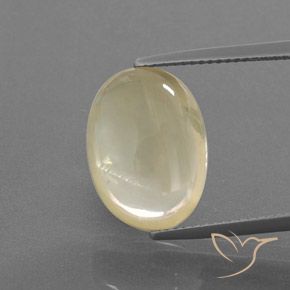 10.97ct Naturale Color crema Andesina Labradorite, Ovale, Trasparente