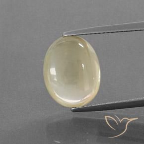 9.15ct Naturale Color crema Andesina Labradorite, Ovale, Trasparente