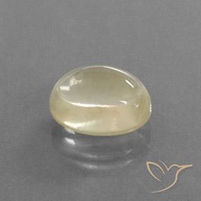 Andesina Labradorite Color crema naturale da 9.15 ct, Ovale, Trasparente