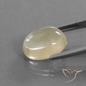 Andesina Labradorite Color crema naturale da 9.15 ct, Ovale, Trasparente