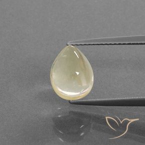3.06ct Naturale Oro chiaro Andesina Labradorite, Forma a pera, Trasparente