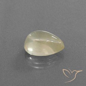 Andesina Labradorite Color crema naturale da 5.25 ct, Forma a pera, Trasparente