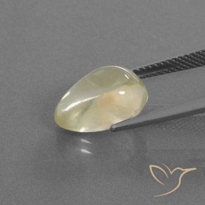 Andesina Labradorite Color crema naturale da 5.25 ct, Forma a pera, Trasparente