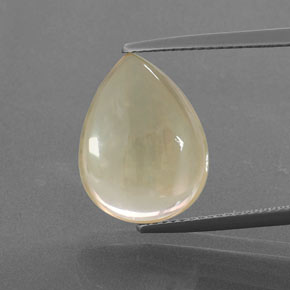 Andesina labradorite naturale oro da 8,93 ct, taglio a pera, trasparente