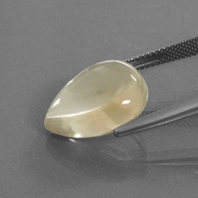 Andesina labradorite naturale oro da 8,93 ct, taglio a pera, trasparente