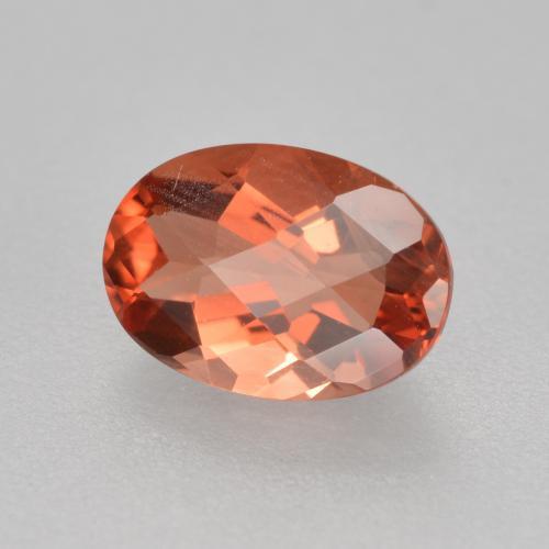 Andesina labradorite naturale rosso da 0,70 ct, taglio ovale, VVS-VS