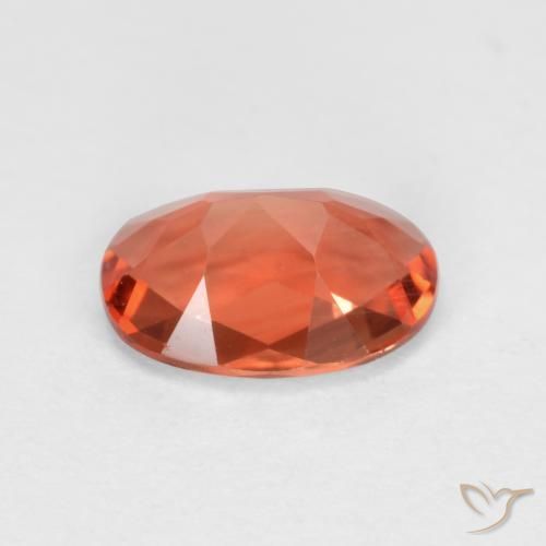 Andesina labradorite naturale rosso da 0,66 ct, taglio ovale, VVS-VS