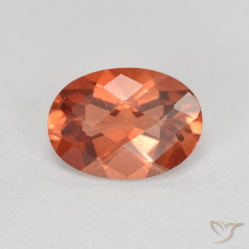 Andesina labradorite naturale rosso da 0,72 ct, taglio ovale, VVS-VS