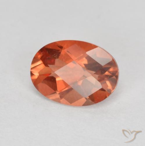 Andesina labradorite naturale rosso da 0,72 ct, taglio ovale, VVS-VS