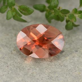 Andesina labradorite naturale arancione da 0,69 ct, taglio ovale, VVS