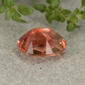 Andesina labradorite naturale arancione da 0,69 ct, taglio ovale, VVS
