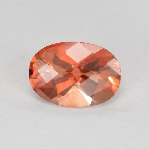 Andesina labradorite naturale rosso da 0,70 ct, taglio ovale, VVS