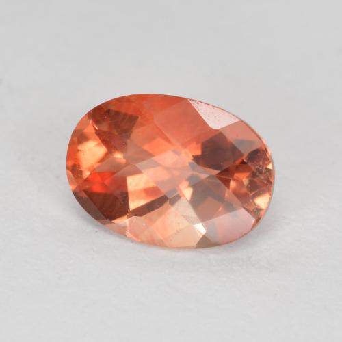 Andesina labradorite naturale rosso da 0,70 ct, taglio ovale, VVS
