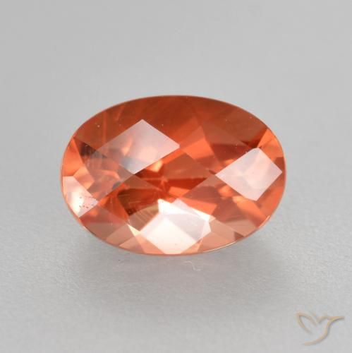 Andesina labradorite naturale rosso da 0,75 ct, taglio ovale, VVS-VS