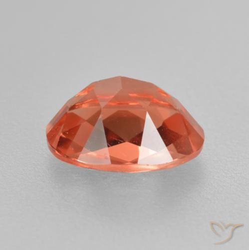 Andesina labradorite naturale rosso da 0,75 ct, taglio ovale, VVS-VS