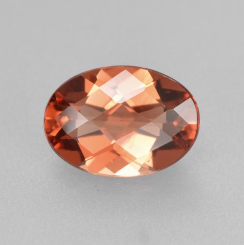 Andesina labradorite naturale rosso medio da 0,64 ct, taglio ovale, VVS