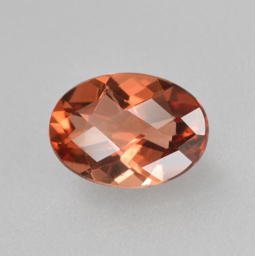 Andesina labradorite naturale rosso medio da 0,64 ct, taglio ovale, VVS