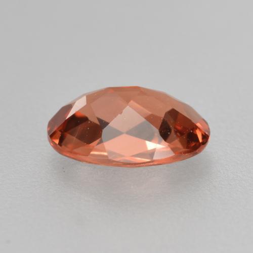 Andesina labradorite naturale rosso medio da 0,64 ct, taglio ovale, VVS