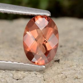 Andesina labradorite naturale arancione da 0,63 ct, taglio ovale, VVS-VS