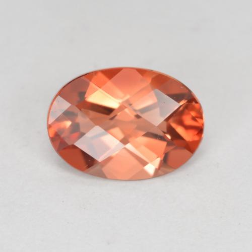 Andesina Labradorite Rosso medio naturale da 0.67 ct, Taglio ovale, VVS