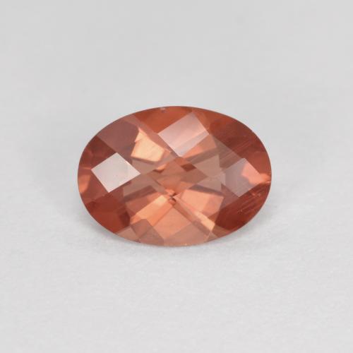 Andesina labradorite naturale rosso medio da 0,73 ct, taglio ovale, VVS-VS