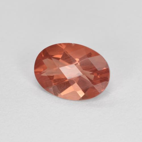 Andesina labradorite naturale rosso medio da 0,73 ct, taglio ovale, VVS-VS