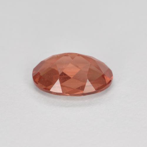 Andesina labradorite naturale rosso medio da 0,73 ct, taglio ovale, VVS-VS