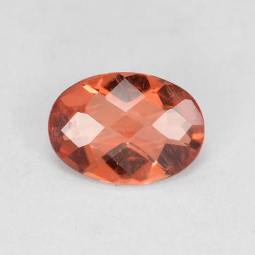 Andesina labradorite naturale rosso da 0,62 ct, taglio ovale, VVS-VS