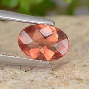 Andesina labradorite naturale rosso da 0,60 ct, taglio ovale, VVS-VS
