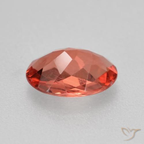 Andesina labradorite naturale rosso da 0,66 ct, taglio ovale, VVS-VS
