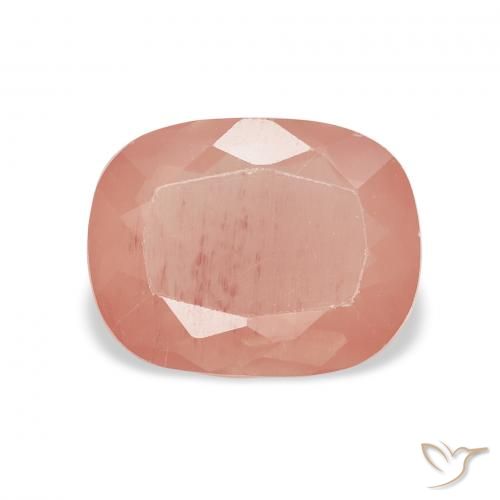 1.99ct Naturale Arancione rossastra Andesina Labradorite, Cuscino, Trasparente