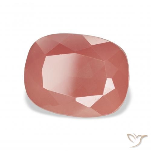 Andesina Labradorite Rosso medio naturale da 4.60 ct, Cuscino, Trasparente