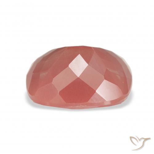 Andesina Labradorite Rosso medio naturale da 4.60 ct, Cuscino, Trasparente