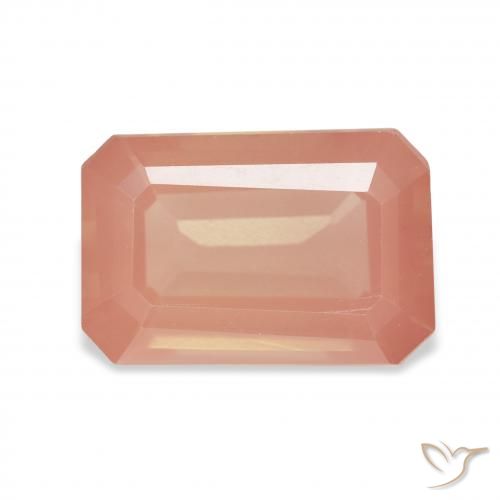 4.36ct Naturale Arancione rossastra Andesina Labradorite, Taglio smeraldo, Trasparente